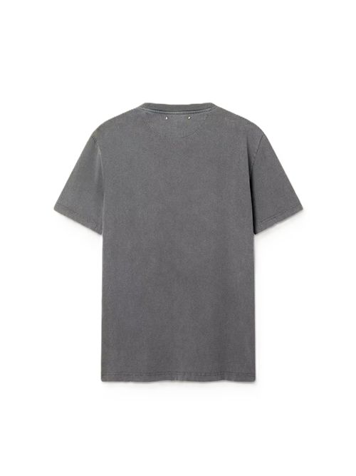 T-shirt da uomo di colore grigio antracite dal trattamento distressed Golden Goose | GMP01220.P000671.60318ANTHRACITE